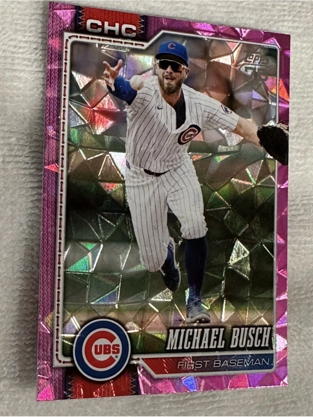 2026 Topps Series 1 - Michael Busch #348 Pink Diamante Foil